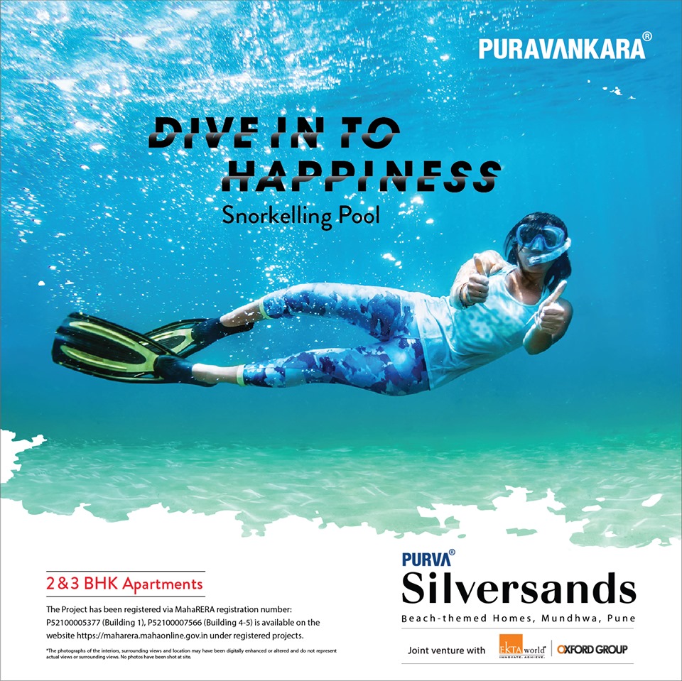 Snorkeling pool at Purva Silversands Pune Update